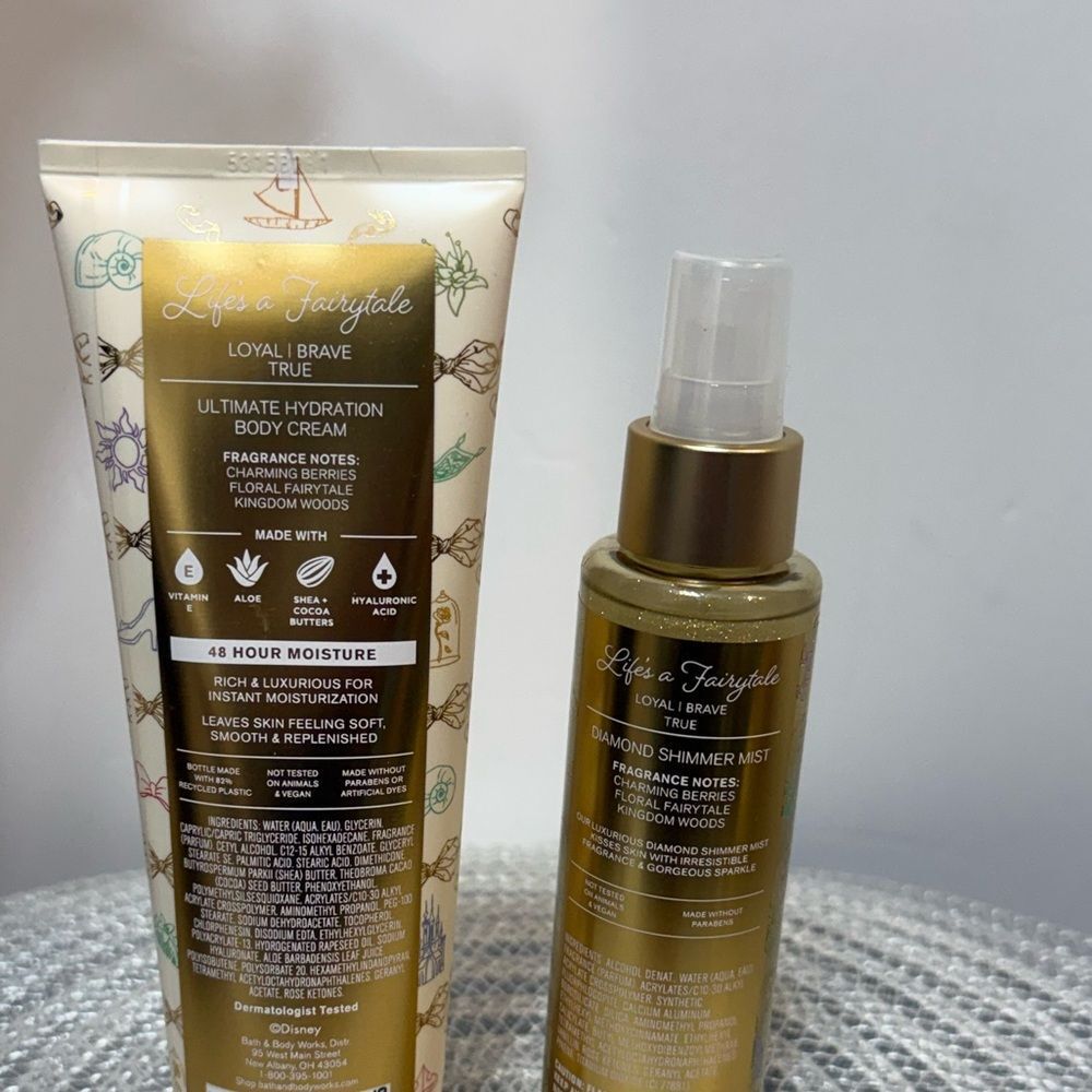 BBW Disney Princess Life’s A Fairytale Diamond Shimmer Mist and Body Cream NWT - Picture 2 of 3